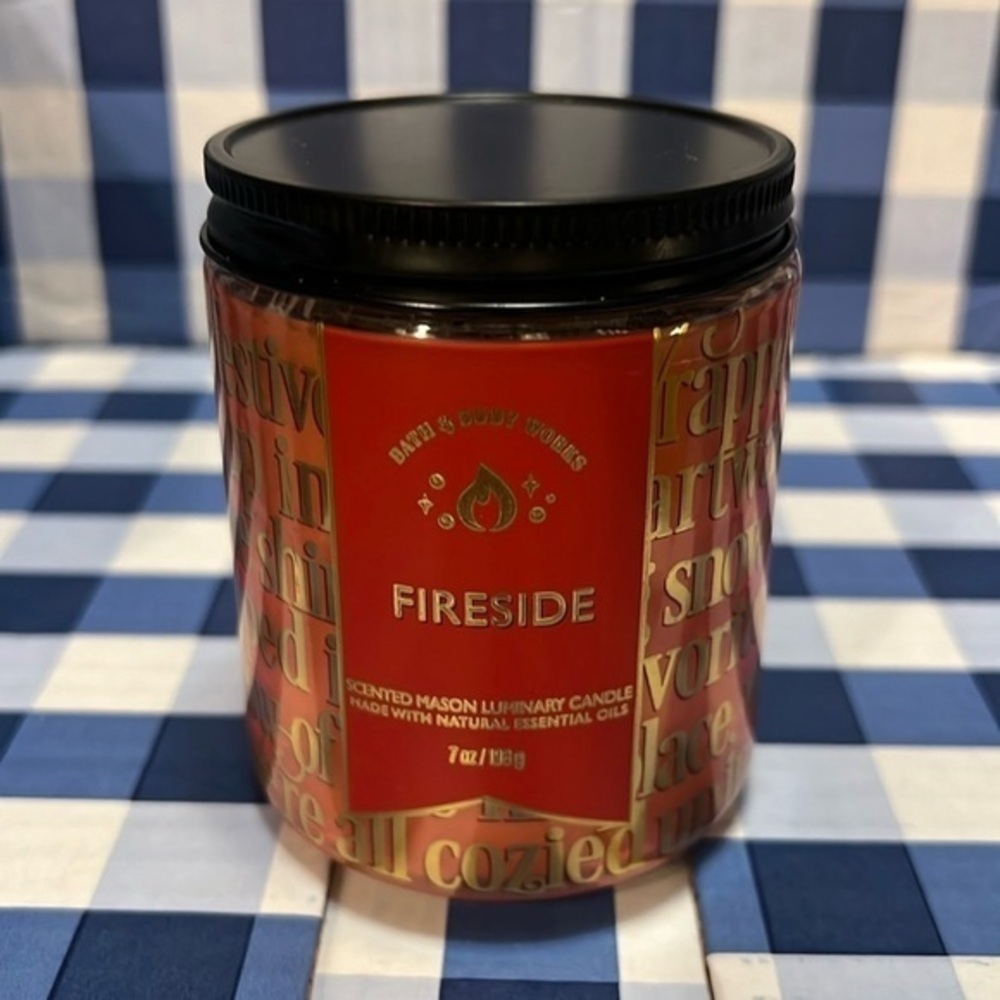 🆕Bath & Body Works Single Wick Candle-Fireside Great Gift Idea🎁Same Day Ship🎄